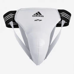 Паховая защита Adidas с аккредитацией WTF из PU кожи (ADITGG01, белая)