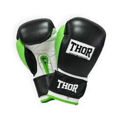 Рукавиці боксерські шкіра Typhoon THOR (8027-01-Leather-B-GR-W, Чорний)